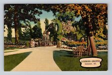 Lemont IL-Illinois, Lourdes Grotto, Antique, Vintage Souvenir Postcard picture