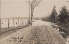 Bridge Road Flood 1909 ?Town Massachusetts? RPPC Postcard Postcard picture