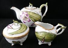 ANNA WEATHERLEY Hand painted Porcelain Teapot Sugar Bowl Creamer Set picture