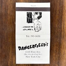 Vintage Matchbook Dangerfield’s Restaurant New York City NYC Matches Unstruck picture