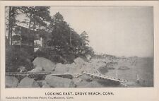 Westbrook, CT(?) Grove Beach Looking East - vintage unused Connecticut Postcard picture