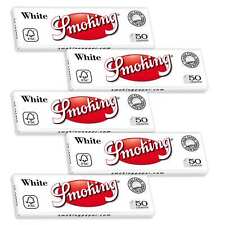 Smoking White Rolling Papers Medium, 1.25, 1 1/4, 78mm Size (5 Booklets) picture
