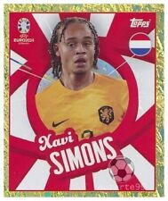 Topps UEFA Euro 2024 Sticker Swiss NED PTW Xavi Simons Watch Gold Parallel picture