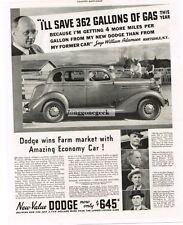 1935 Dodge 4-door Sedan Wins Farm Market With Economy Car Vintage Ad  picture