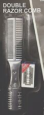DORCO DOUBLE RAZOR COMB WITH 10 FREE BLADES,  PROFESSIONAL QUALITY ALUMINUM  picture