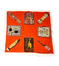VTG 1960s Graphic Art Aboriginal Australian Linen Souvenir Travel Tablecloth 33” picture