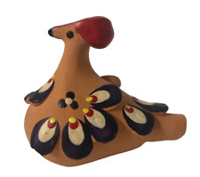 Russian Hand Made Painted Clay Bird Whistle 3.5