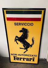 Vintage Ferrari Non Authorized Service sign RARE picture