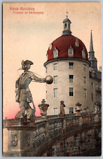 Moritzburg Germany c1910 Postcard Schloss mOritzburg Castle Trumpeter picture