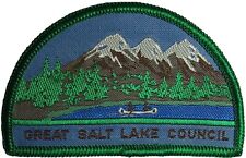 Great Salt Lake Council Salt Lake City, UT 1951-2020 Woven Patch GRN Bdr (SK256) picture