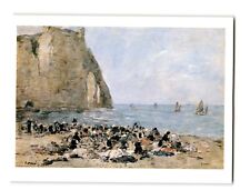 Vintage Postcard of Washwomen on the Beach of Etretat, 1894 by Eugene Boudin picture