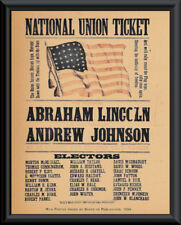 Abraham Lincoln 1864 Campaign Reprint On 100 Year Old Paper *P067 picture