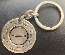 Rare Air France Silver Key Ring Fob With Removable Center Token picture