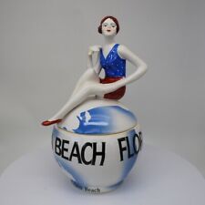 Box Jewelry Figurine Florida Beach Bathing Beauty Sexy Art Deco-German Style Art picture