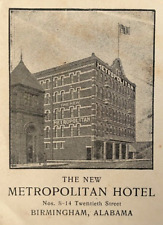 The New Metropolitan Hotel Birmingham Alabama Envelope c1900 Antique Adv. PA115 picture