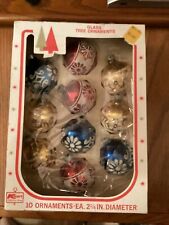 KMART Vintage Christmas Tree  Glass Ornaments -10 Ornaments picture
