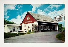 1968 Distelfink Gift Shop Allentown PA Dutch Red Barn Luck Bird Vintage Postcard picture