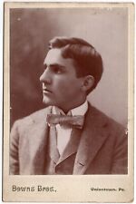 CIRCA 1890s CABINET CARD DOWNS BROS PHOTOGRAPHER IN PICTURE? UNIONTOWN PA. picture