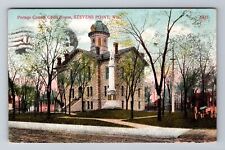 Stevens Point WI-Wisconsin, Portage County Court House, Vintage c1909 Postcard picture
