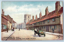 Stratford-On-Avon England Postcard Grammar School Alms Houses c1910 Tuck Art picture