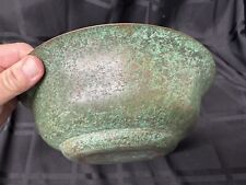 Large Arts and Crafts Mission Verdigris Carl Sorensen Bronze Bowl Awesome Patina picture