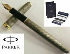 Parker Sonnet Fountain Pen Grid Grey Gold Clip With 0.5mm F nib No Ink Gift Box picture
