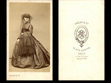 Carjat, Paris, Vintage Albumen Print CDV ID Actress T picture