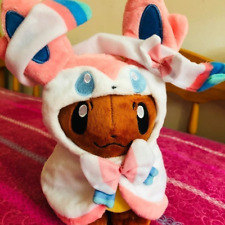 NEW Pokemon Eevee Sylveon Poncho Plush Video Game Pink Outfit Fairy Doll Game picture