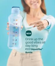 NEW Tupperware Eco Aqua Vibe Water Bottle 67oz Time W/ Graphics￼￼ Measurements ￼ picture