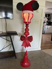 Disney Magic Holiday Mickey Mouse Illumiflame LED projection Lamp Post 5ft picture