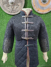 Chain Mail Half Shirt Flat Riveted with Solid rings Jacket Tapered Sleeves picture