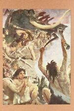 Hunting Orgy. Mammoth. Stone Age. Nude man woman. Feast. Russian postcard 1965🦖 picture