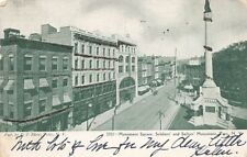 c1905 Aerial View Monument Square Soldiers Sailors Street Scene Troy NY P496 picture