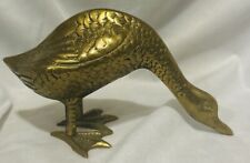 Brass Goose/Duck Decor ~ Paperweight/ Decor Display, Brass Collectibles 4.5”H picture