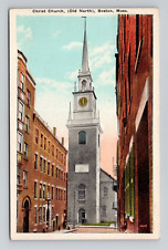 Postcard Old North Christ Church Boston Massachusetts MA, Vintage D12 picture