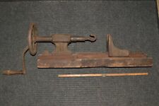 Antique B&V CHICAGO Hand Crank Farm Tool Machine--Rope Making/Wire Cable? Hook picture