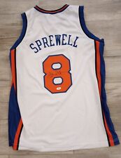 Latrell Sprewell CUSTOM Knicks Signed Basketball Jersey AUTO PSA COA AUTOGRAPH picture