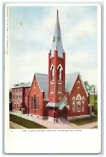 c1905s First Baptist Church Exterior Roadside Waterbury Connecticut CT Postcard picture