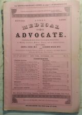 November 1885 The Medical Advocate Joseph A. House New York Hereditary Education picture
