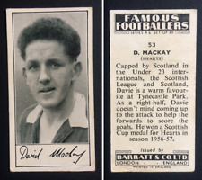 Barratt - Famous Footballers 1958-59 - Card No43 Dave Mackay Hearts picture