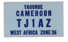 Ham Radio Vintage QSL Card    TJ1AZ   1970   CAMEROUN picture