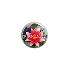 Namaste Lotus Button Pin Backpack Jacket Lapel Pin Cute Yoga Gift 1 Inch #34-28 picture