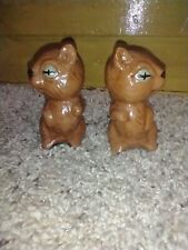 Vintage Pair of Squirrels Figurine Sculpted Glaze Figure MCM picture
