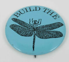 BUILD THE DRAGONFLY ADVERTISEMENT PIN-BACK BUTTON PIN BADGE 90Ss  picture