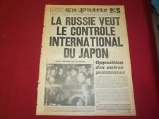 1945 SEP 26 LA PATRIE NEWSPAPER-FRENCH-LA RUSSIE VEUT LE CONTROLE DUJAPON-FR1885 picture