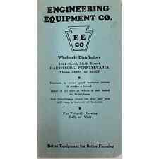 Engineering Equipment Co Harrisburg PA Advertising Notebook 1952 Collectors picture