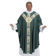 Coronation Gold Green Semi-Gothic Chasuble picture