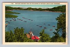 Watauga Lake TN-Tennessee, Watauga Dam Boat Dock Vintage Souvenir Postcard picture
