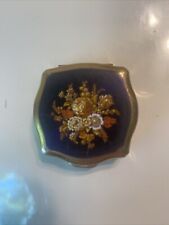 Vintage Stratton Navy And Floral Mini Pillbox picture