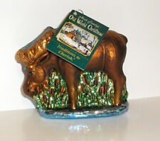 2004 - MUNCHING MOOSE - OLD WORLD CHRISTMAS - BLOWN GLASS ORNAMENT NEW W/TAG picture